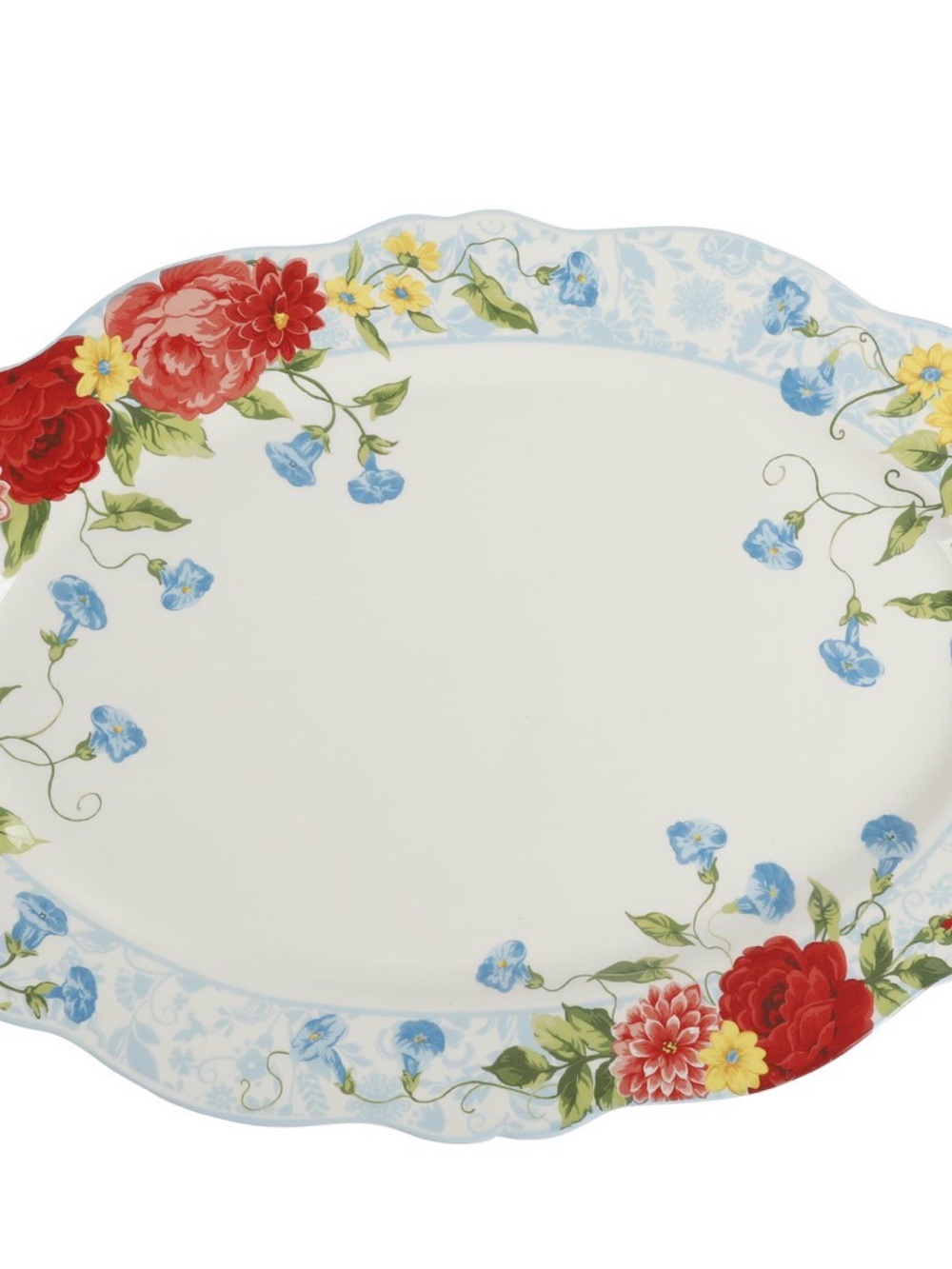 Pioneer Woman Sweet Rose Oval Serving Platter 21 inch
